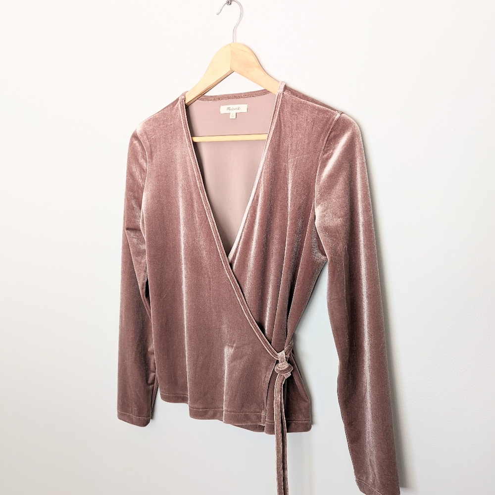 Madewell Velvet Ballet Wrap Top